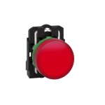 Pilot Light grey plast red LED 230 240V