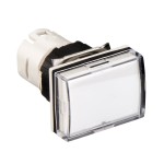 PILOT LIGHT HEAD DIAM 16 RECTANGULAR WHI