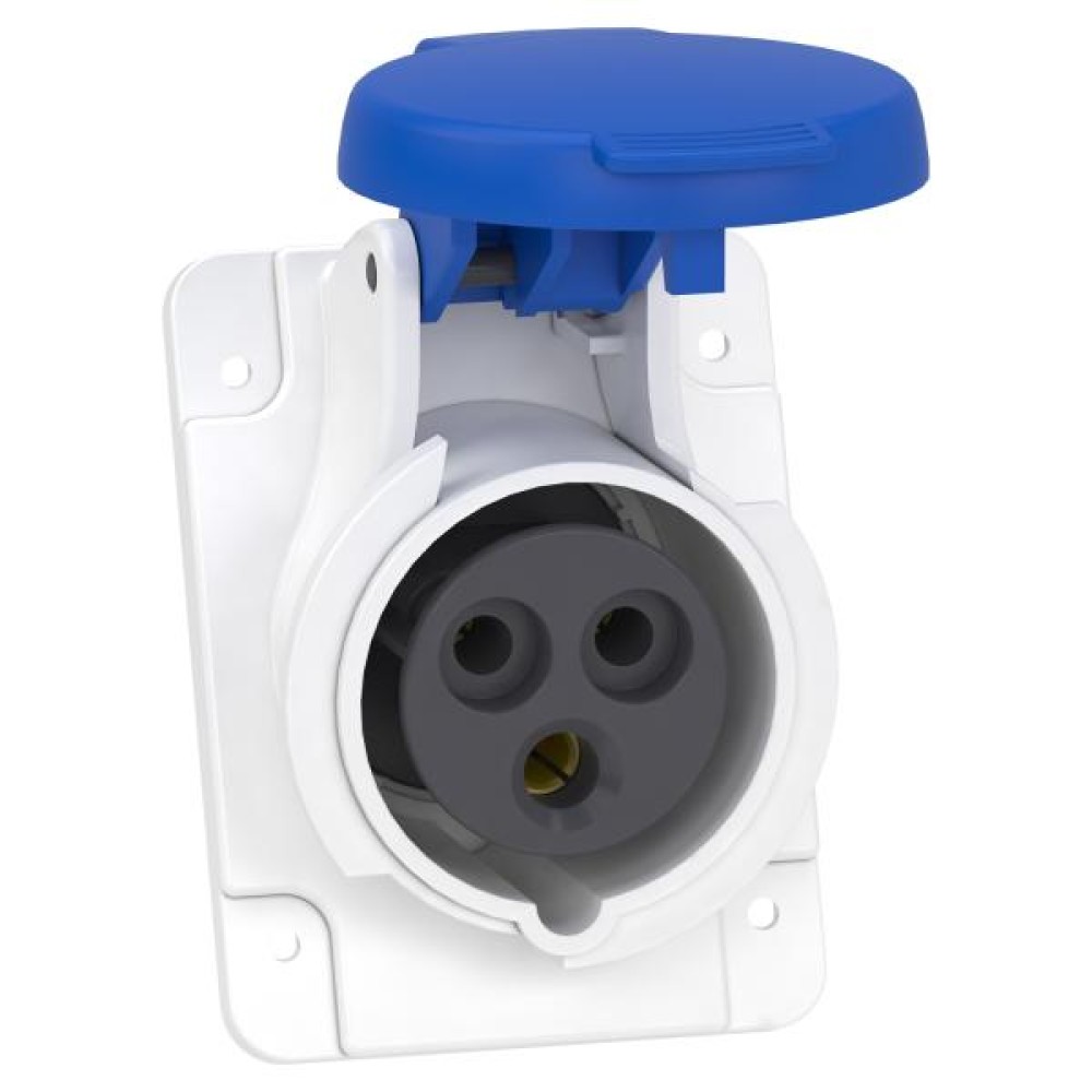Panel socket angled PK PratiKa screw 16A