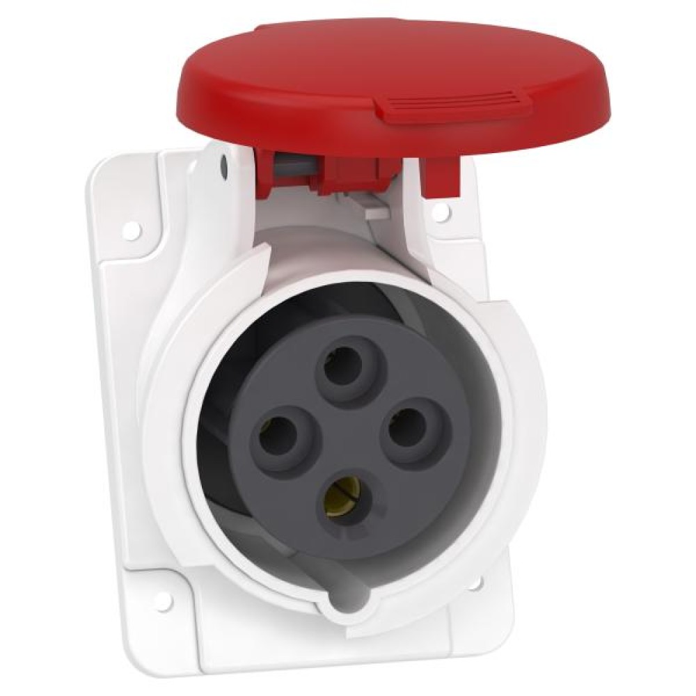 Panel socket angled PK PratiKa screw 16A