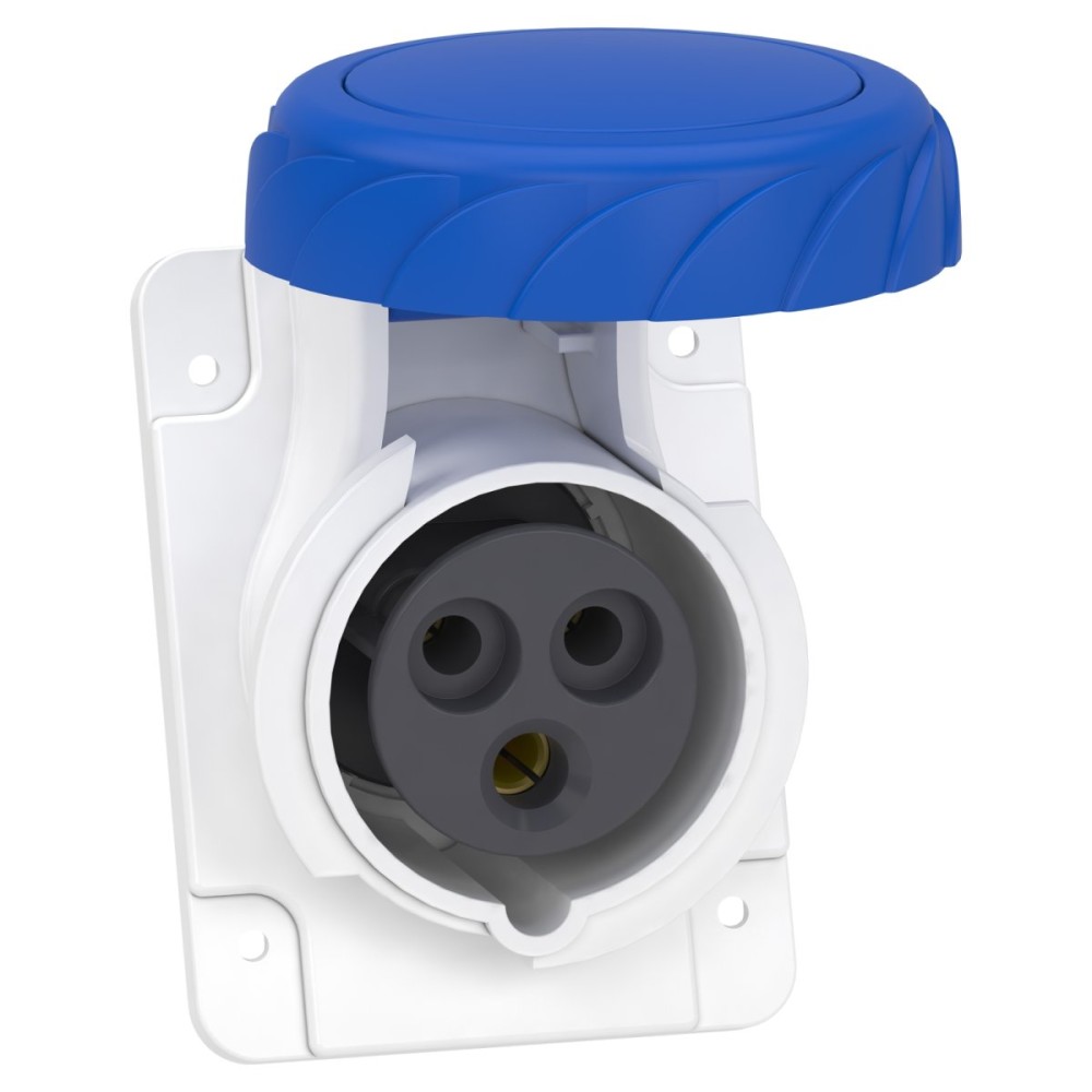 Panel socket angled PK PratiKa screw 16A