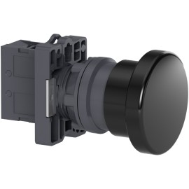 Comp PB plastic black mushr 40mm 1NO