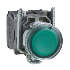 Ill PB metal green flush 250V