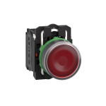 Ill PB plastic red flush LED 24V