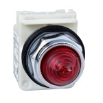 Pilot Light metal dom LED red 120V