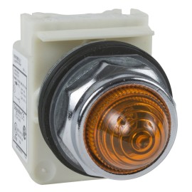 Pilot Light metal dom amber LED 120V
