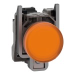 Pilot Light metal orange LED lens
