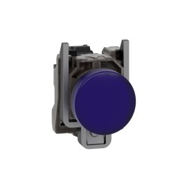 Pilot Light metal blue LED lens