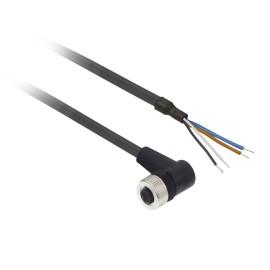 FEMALE, M12, 4PIN, ELBOWED PREWIRED CONN