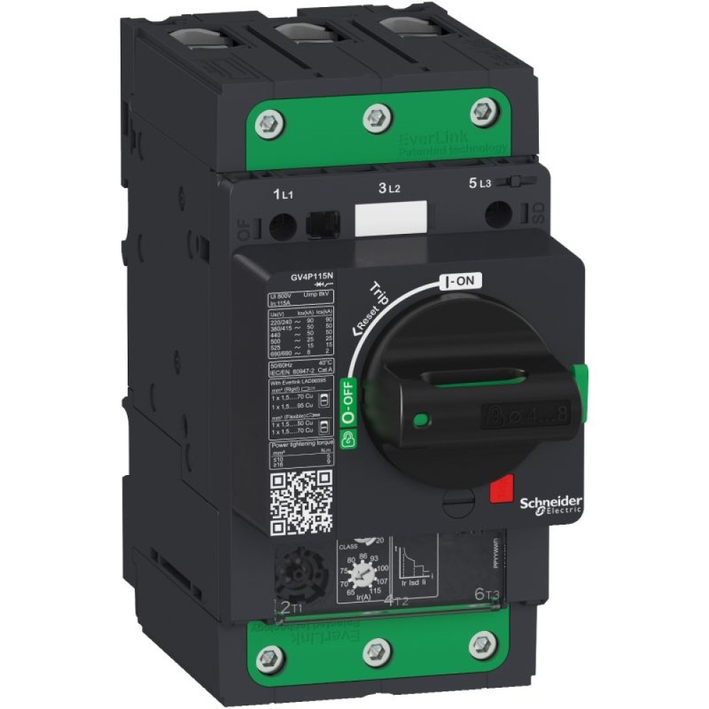 MotBreak GV4P Therm/Mag 115A 50kA Elink
