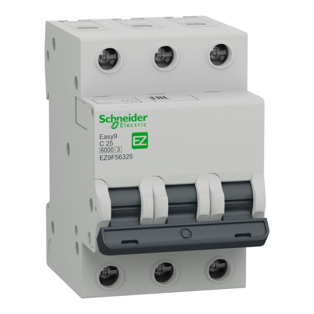 EASY9 MCB 3P 25A C 6000A 400V MINIATURE