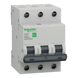 Easy9 MCB 3P 63A C 6000A 400V