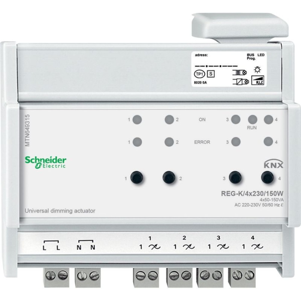 KNX Uni.dim.act.REG-K/4x230/150W KNX Uni.dim.act.REG-K/4x230/150W