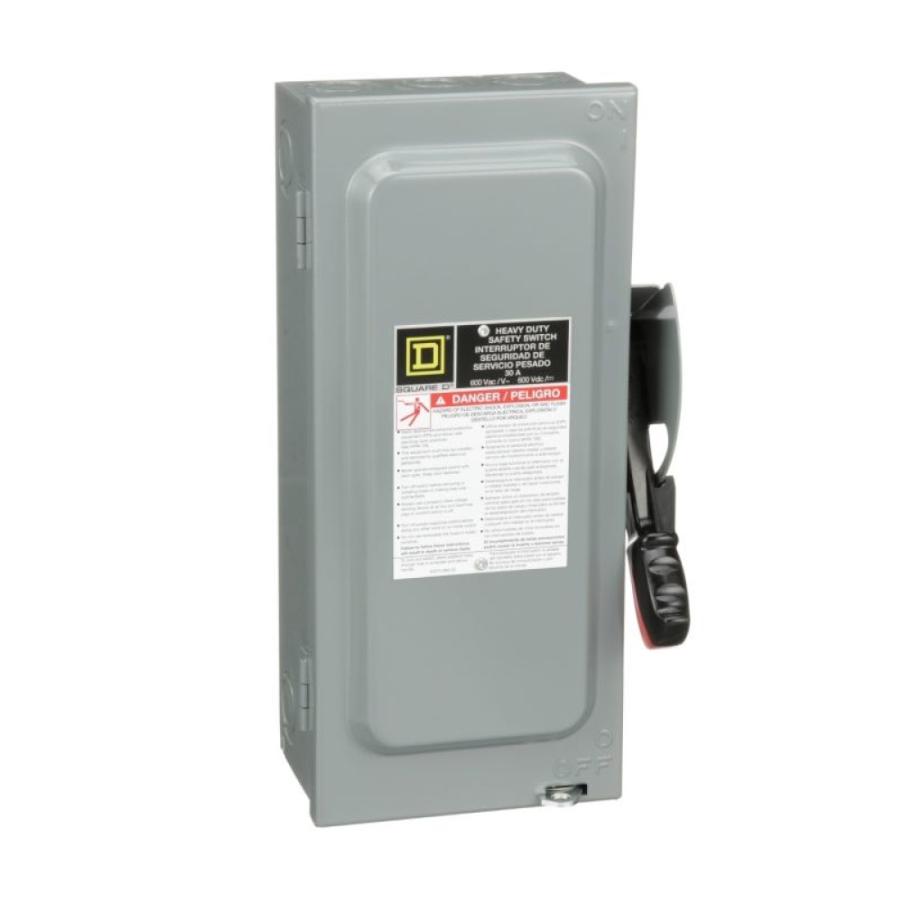 SWITCH FUSIBLE HD 600V 30A 3P NEMA1