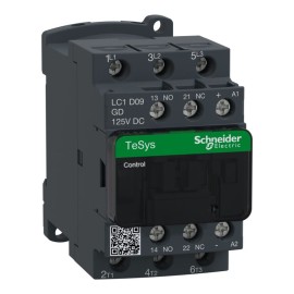 TeSys contactor 3P AC3 9A 125VDC coil